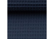 Waffelpiqué Nelson - jeansblau